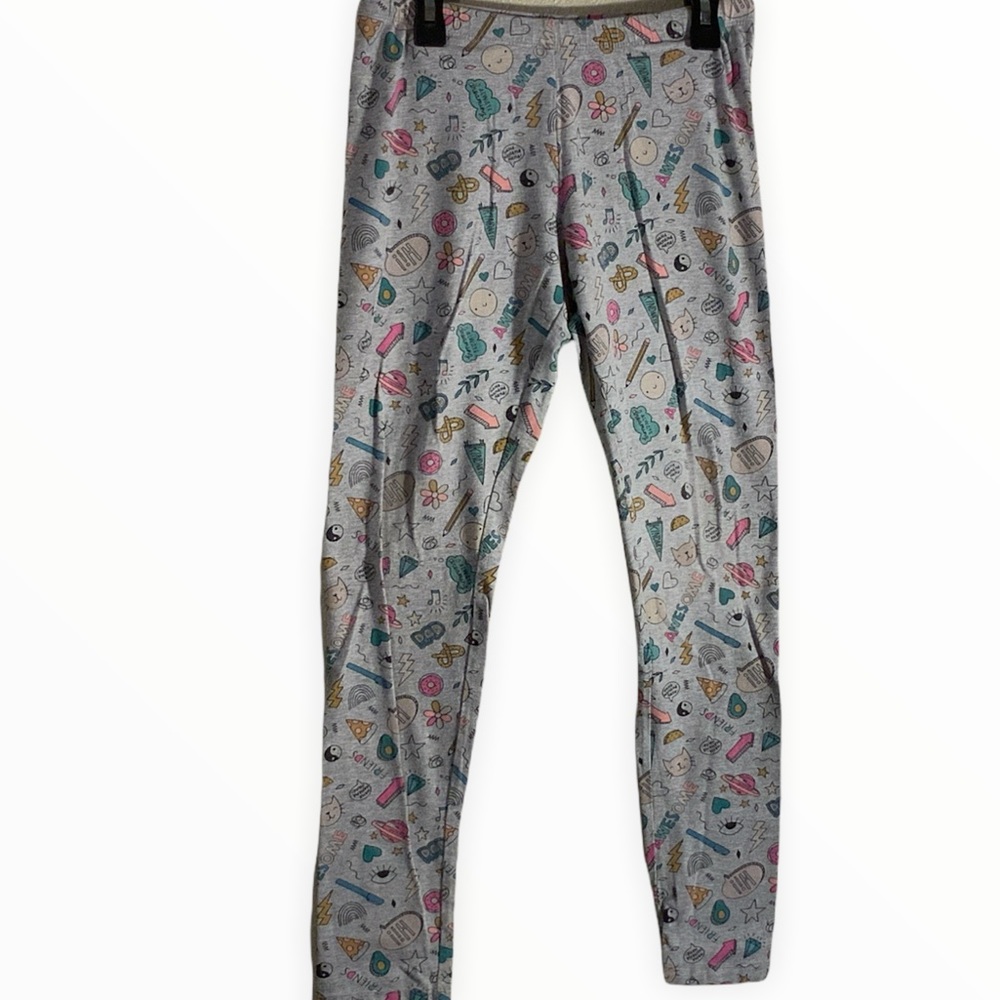 Gray cat leggings